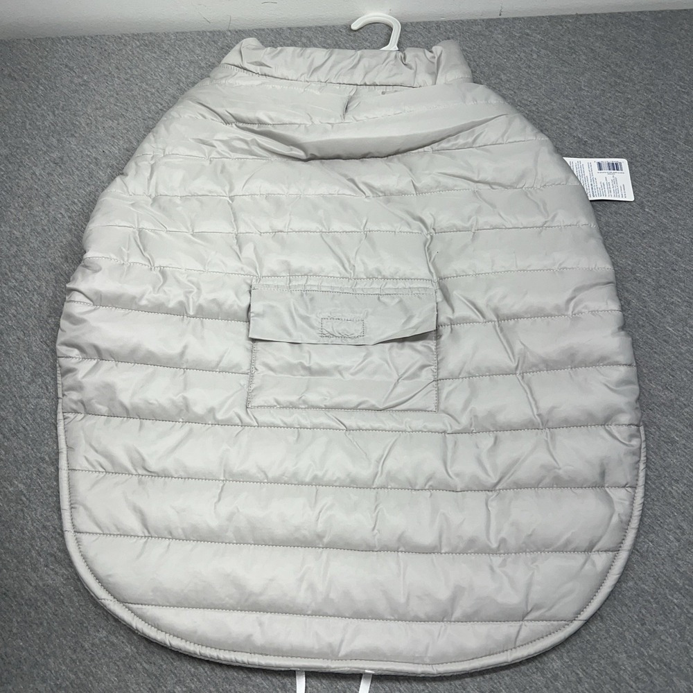 Top Paw Gray Value Puffer Dog Coat Jacket X Large Fleece Lined Pet Apparel